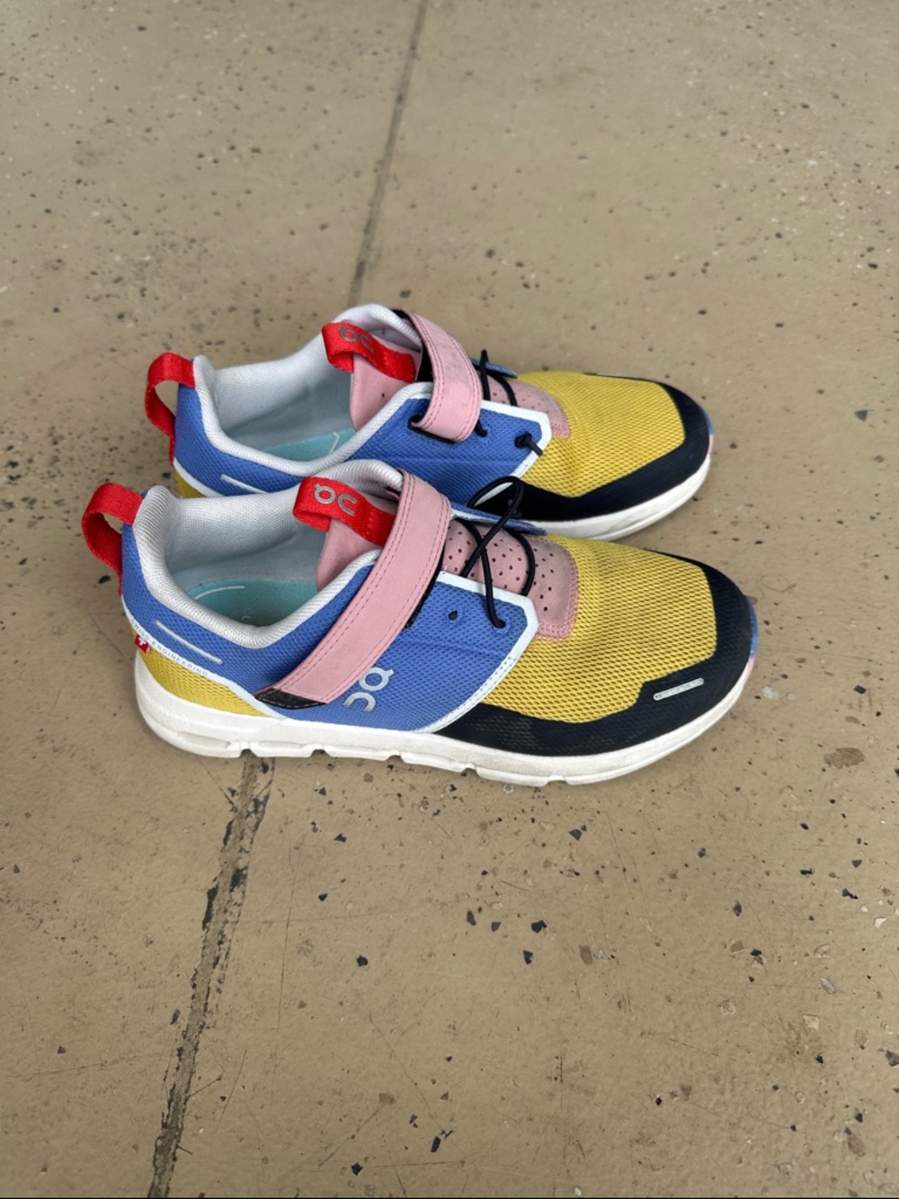 On Running Kids Multicolor Sneakers - Yellow, Blue & Pink-3